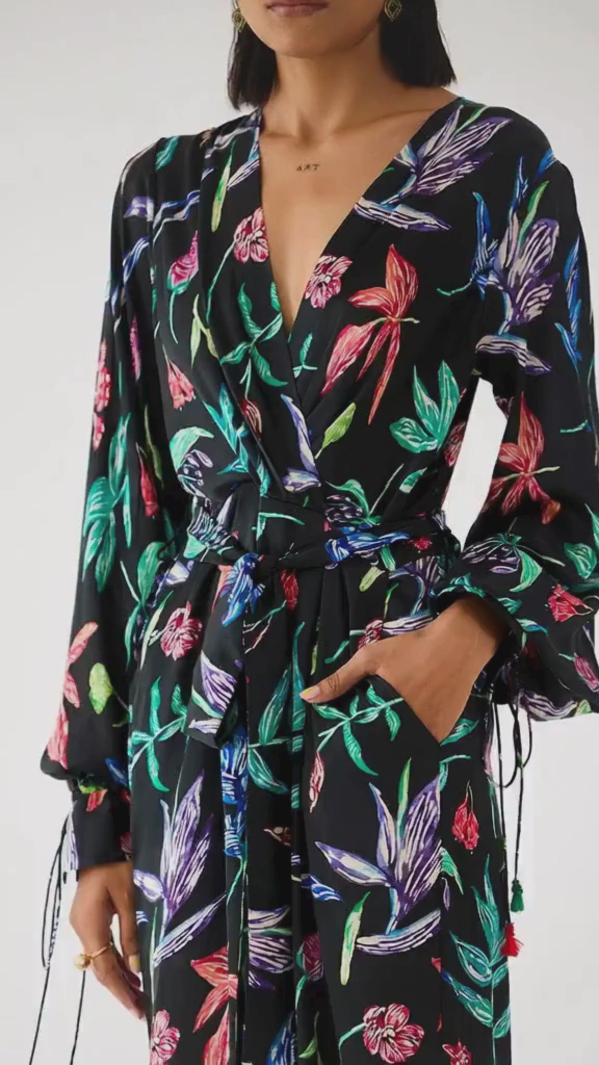 Black Botanica Jumpsuit JUMPSUITS IKKIVI