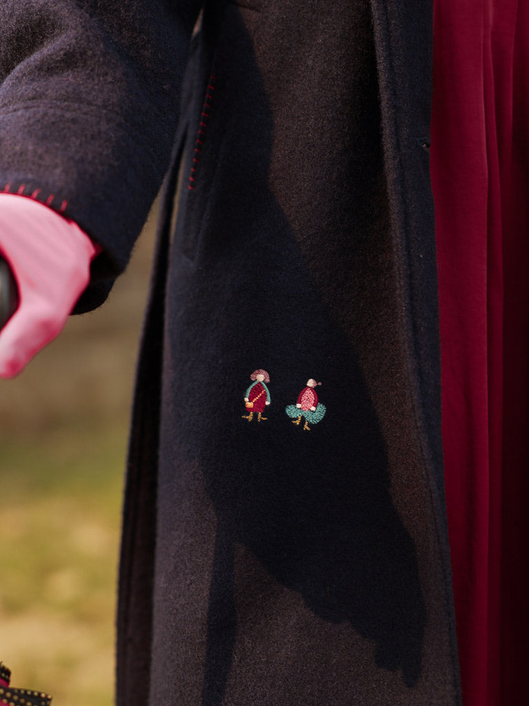 Willow Blue Overcoat JACKETS Doodlage