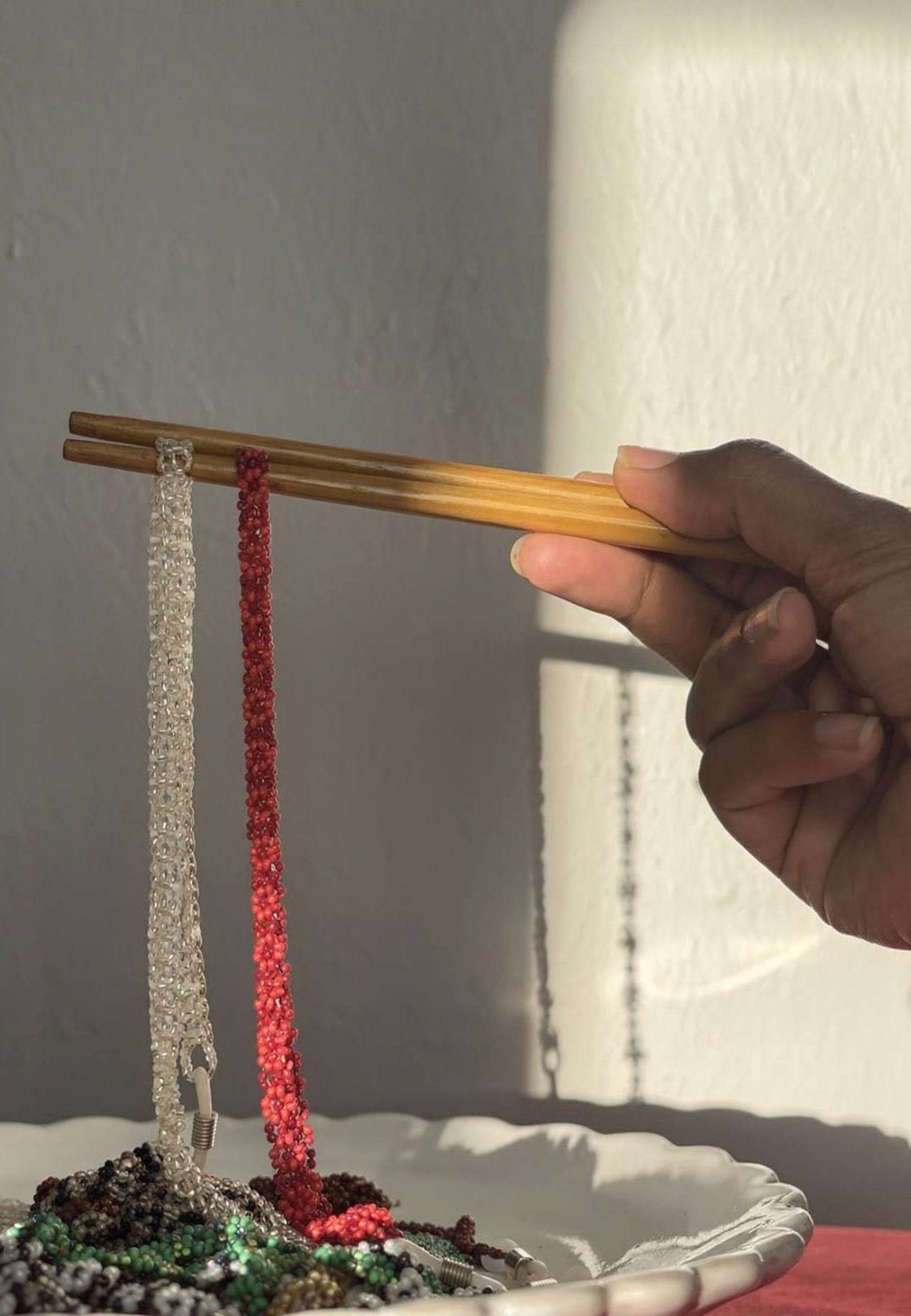 Red Beaded Sunglass Chain ACCESSORIES IKKIVI