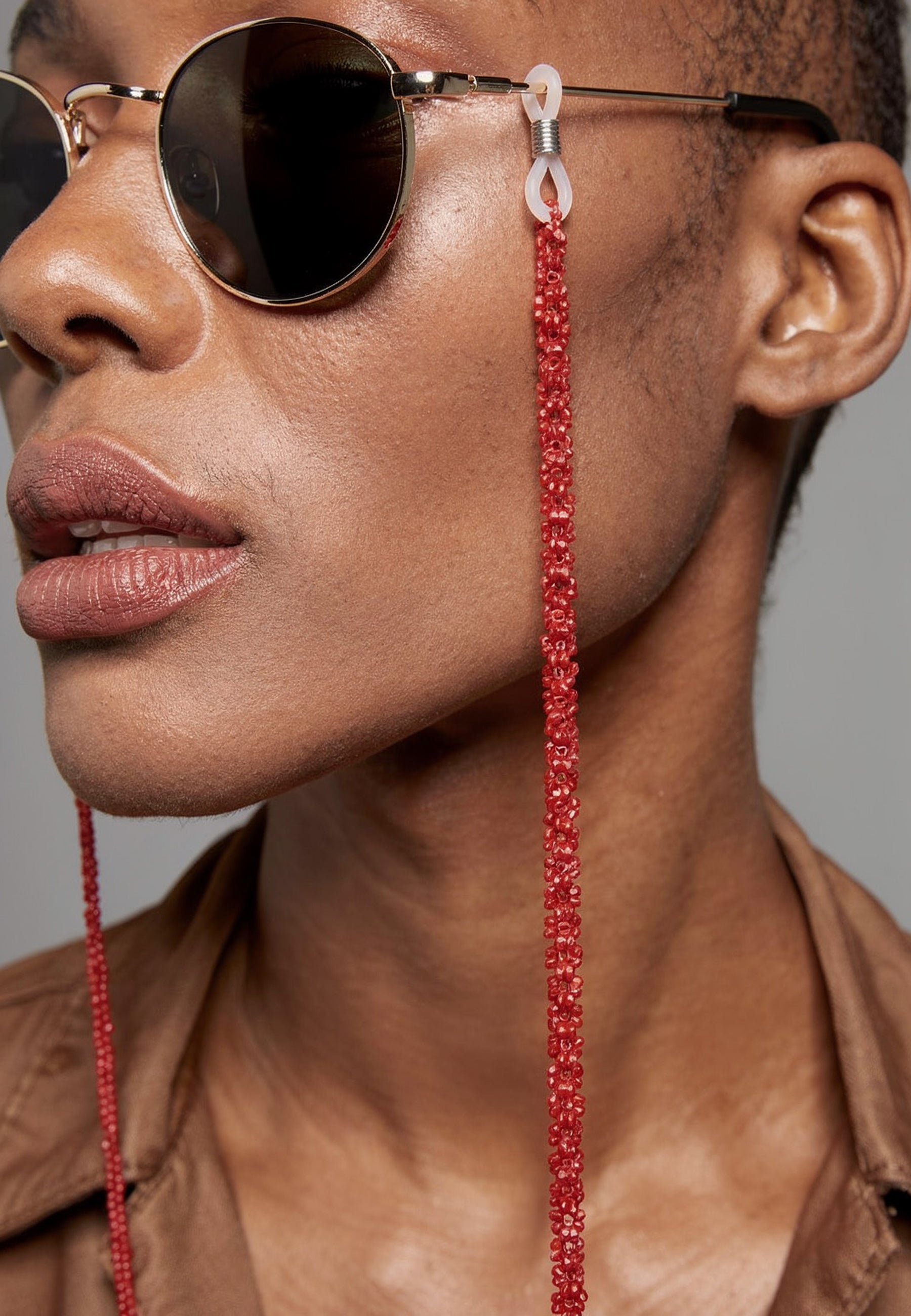 Red Beaded Sunglass Chain ACCESSORIES IKKIVI