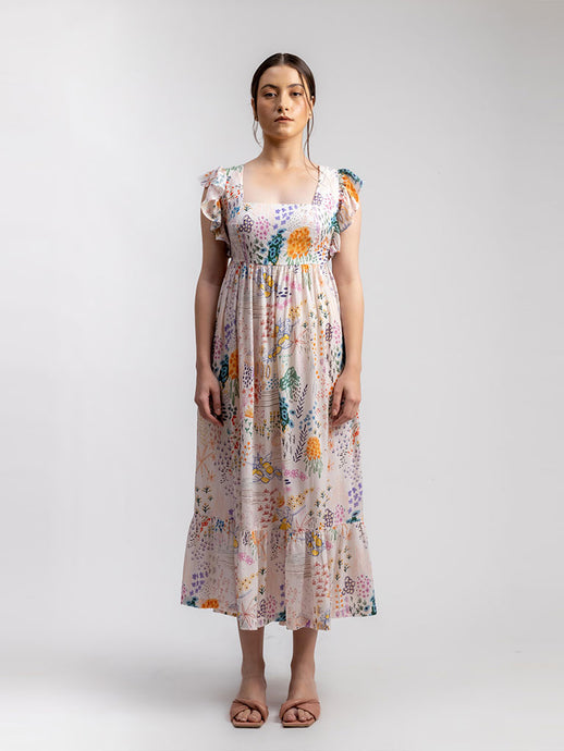 Lily Printed Dress DRESSES Doodlage   