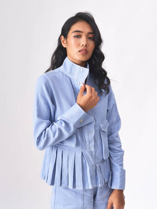 Yvette Pleated Shirt TOPS Cross A line   