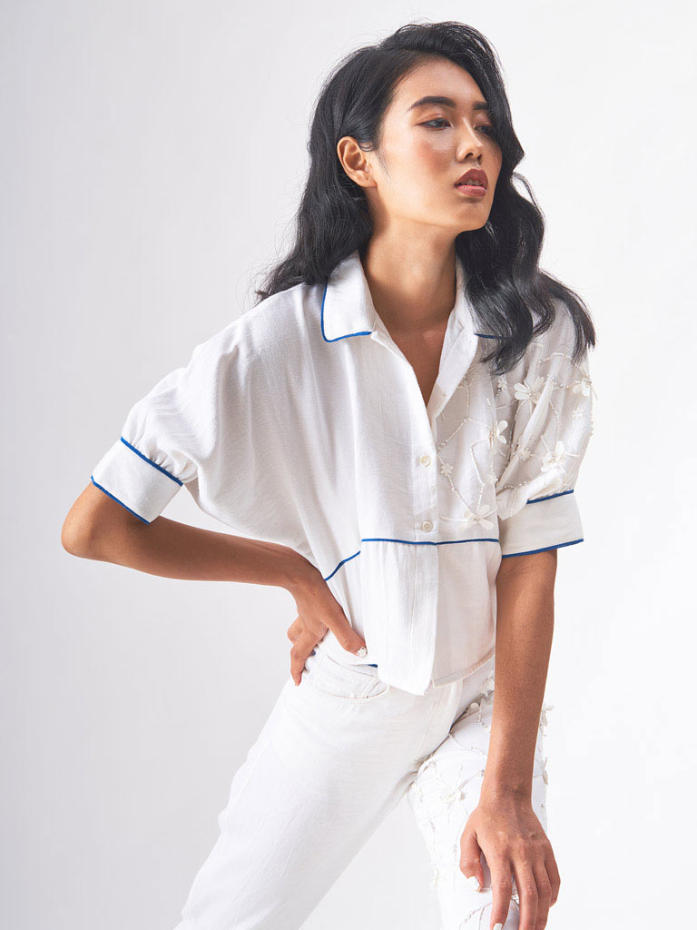 Luna Crop Shirt TOPS IKKIVI