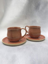 Load image into Gallery viewer, Cup and Saucer Set: Peach CERAMICS The Burrow   
