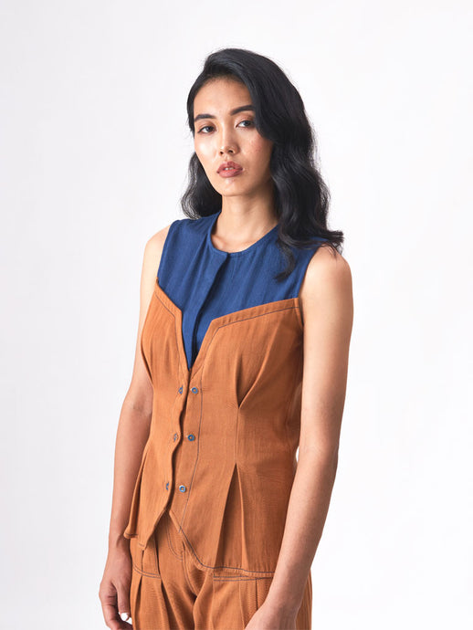 Tessie Waist Cover Top TOPS Cross A line   