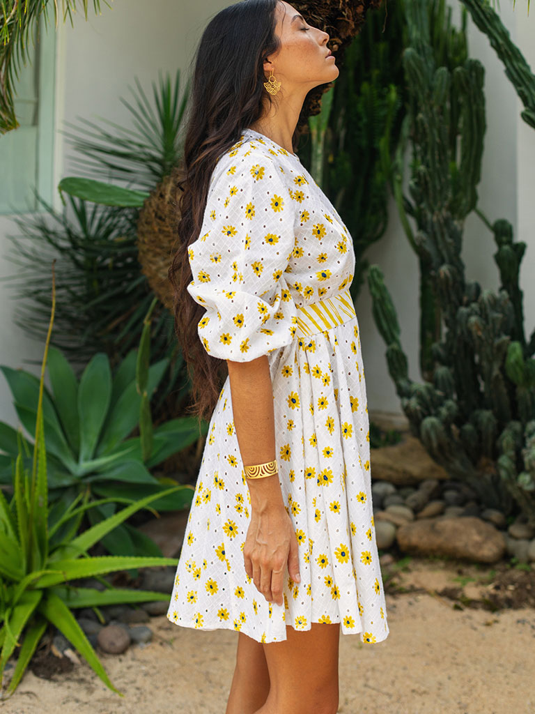 Yellow Daisy Day Dress DRESSES Em and Shi   