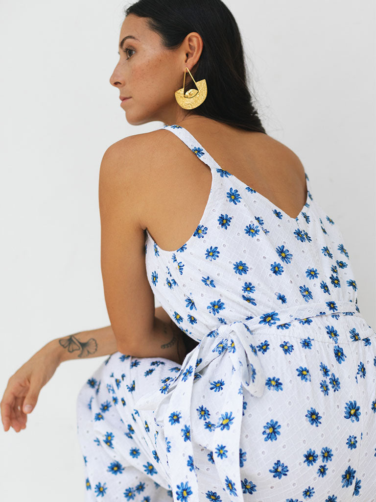 Ivory Daisy Day Jumpsuit JUMPSUITS Em and Shi   