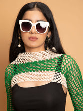 Load image into Gallery viewer, Lush Reef Lace Sleeves Top TOPS Khajoor   
