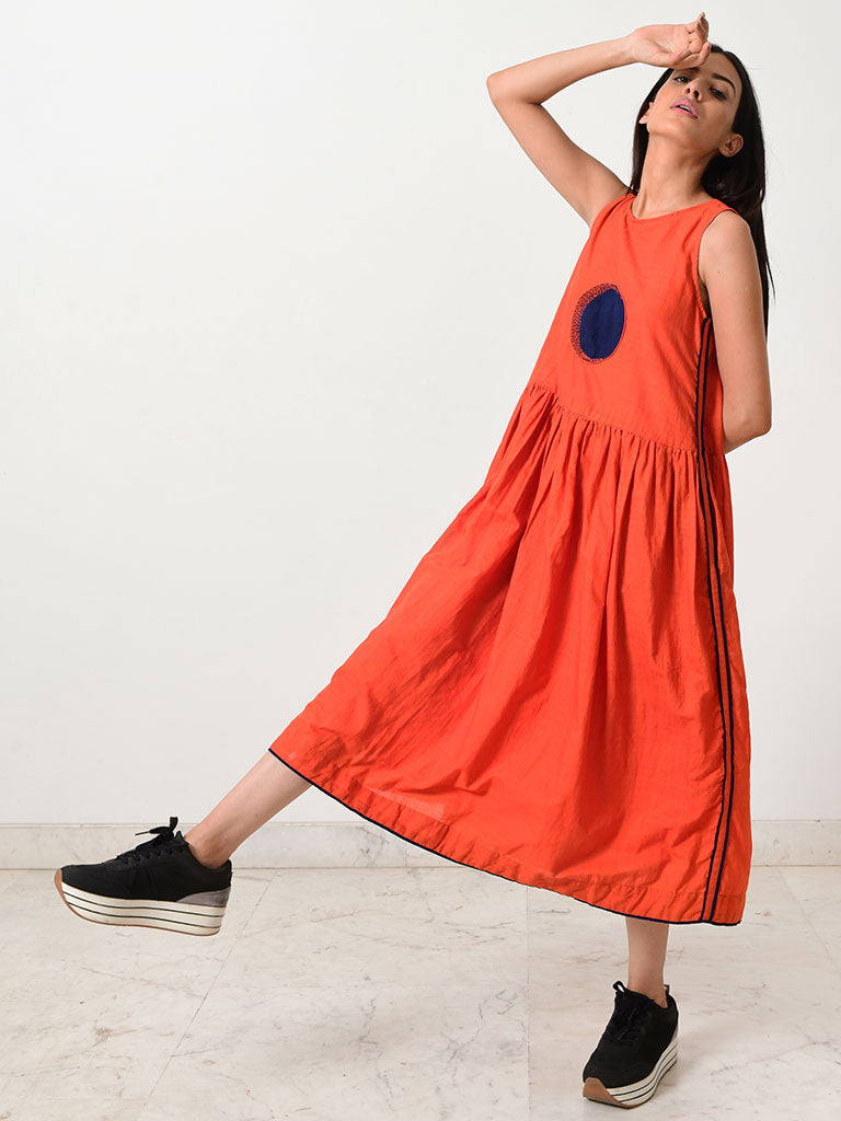 khaadi orange dress Khadi Cresent Moon Dress | Womens Khadi Dress | Rias Jaipur