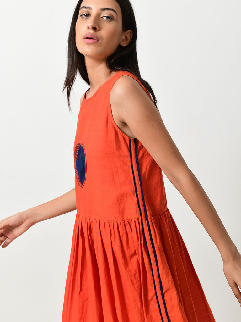 Khadi Crescent Moon Dress DRESSES Rias Jaipur   