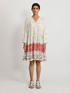 Salmon Wave Dress DRESSES Rias Jaipur   