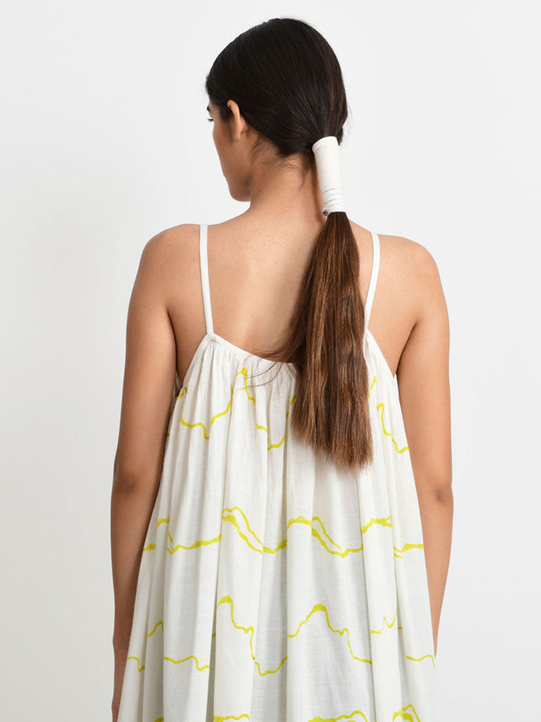 Salmon Gathered Dress DRESSES Rias Jaipur   