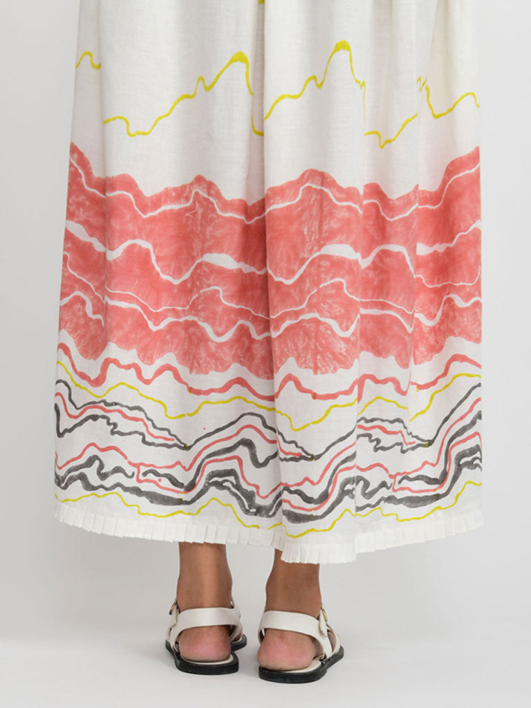 Salmon Gathered Dress DRESSES Rias Jaipur   