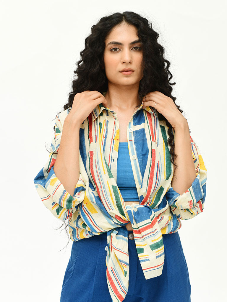 Knotted Style Shirt TOPS Rias Jaipur   