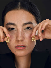 Load image into Gallery viewer, Tinted Star Statement Stud Earrings JEWELLERY The Loom Art   
