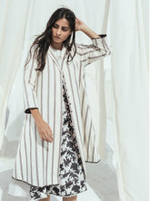 Load image into Gallery viewer, Monochrome Handwoven Twill Overcoat JACKETS Itr by Khyati Pande   

