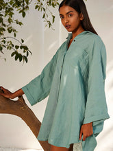 Load image into Gallery viewer, Blue Haze Shirt Dress DRESSES KHARA KAPAS   
