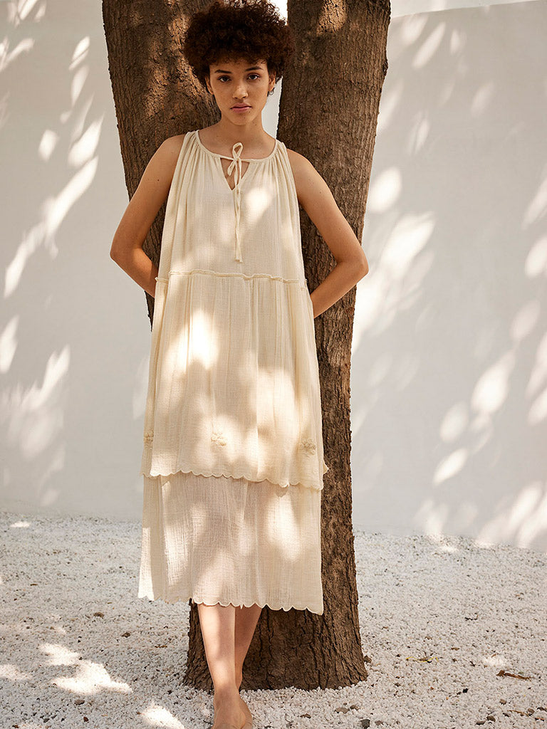 Cloudy Dreams Midi Dress DRESSES KHARA KAPAS   