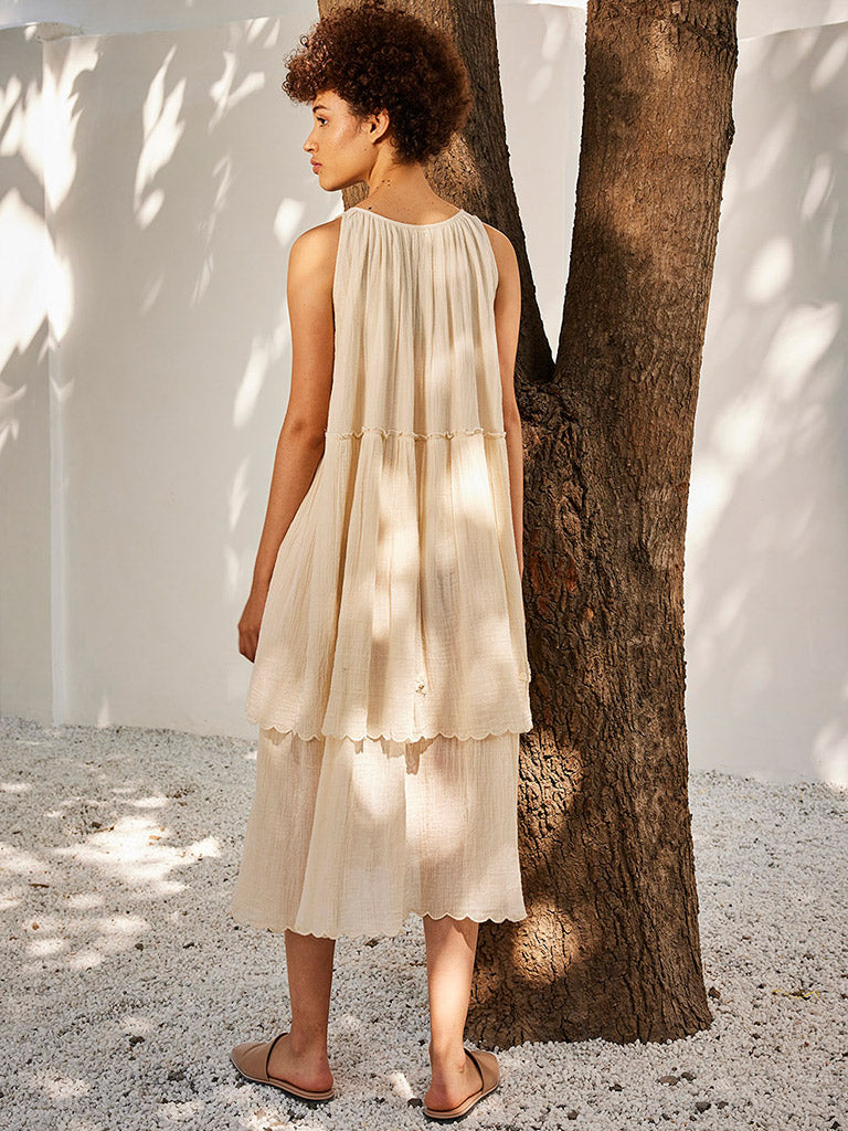 Cloudy Dreams Midi Dress DRESSES KHARA KAPAS   