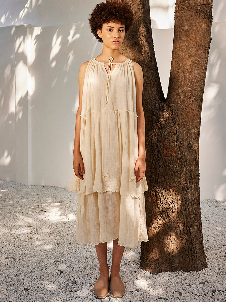 Cloudy Dreams Midi Dress DRESSES KHARA KAPAS   