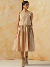 Load image into Gallery viewer, Rylie Beige Solid Dress DRESSES Kanelle   
