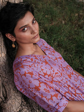 Load image into Gallery viewer, Lavender Floret Asymmetric Tunic DRESSES Khajoor   
