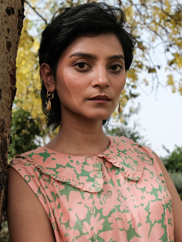 Amethyst Floret Long Tier Dress DRESSES Khajoor   