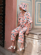 Outlined Florals Cropped Trousers BOTTOMS Khajoor   