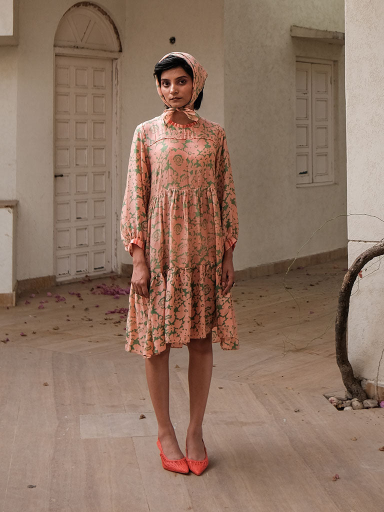 70's Short Tier Dress DRESSES Khajoor   