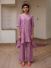 Load image into Gallery viewer, Lavender Floret Asymmetric Co-ord Set SETS Khajoor   
