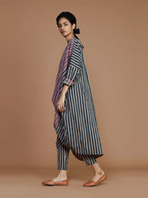 Load image into Gallery viewer, Ribbed Cowl Striped Tunic TOPS Mati   
