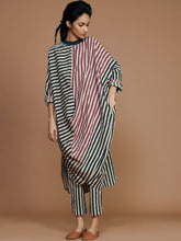 Load image into Gallery viewer, Ribbed Cowl Striped Tunic TOPS Mati   
