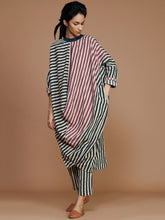 Load image into Gallery viewer, Ribbed Cowl Striped Tunic TOPS Mati   
