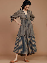 Load image into Gallery viewer, Tiered Frill Striped Dress DRESSES Mati   
