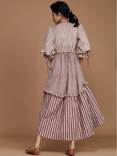 Load image into Gallery viewer, Tiered Frill Striped Dress DRESSES Mati   
