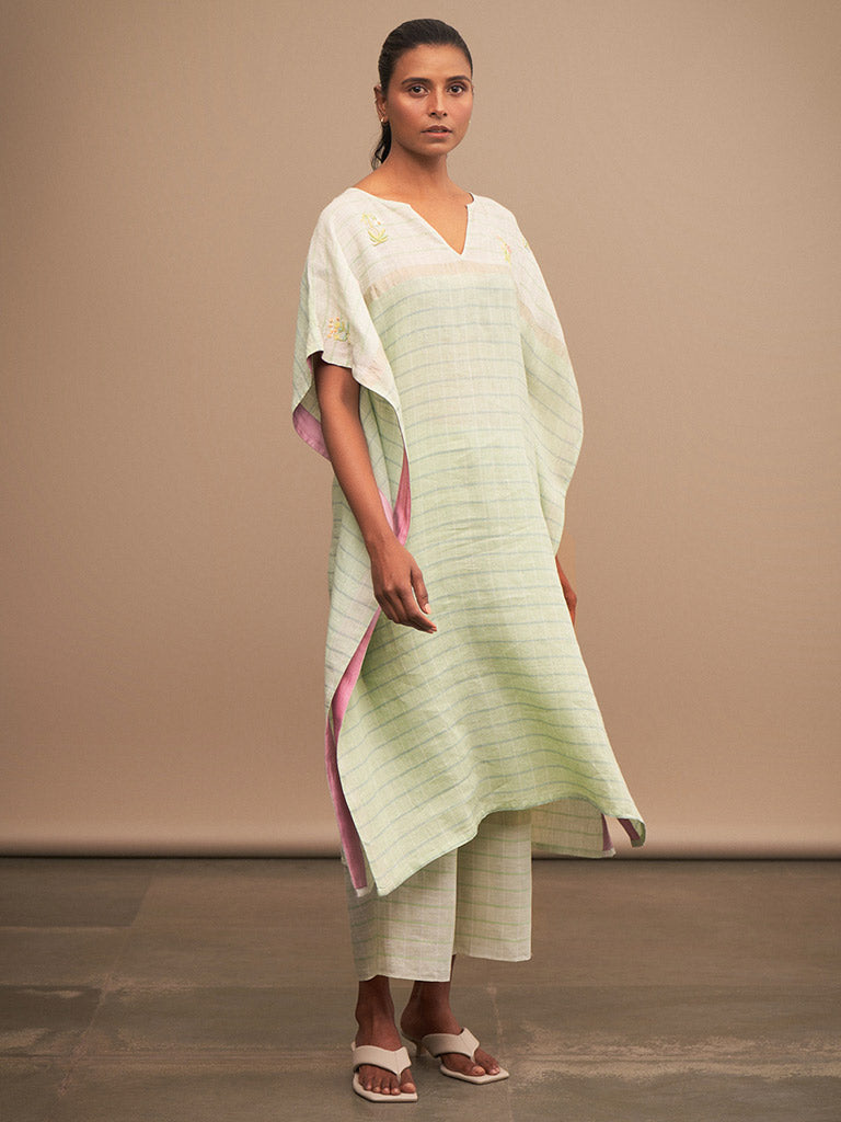Lynn Hand-Embroidered Kaftan DRESSES Manan   