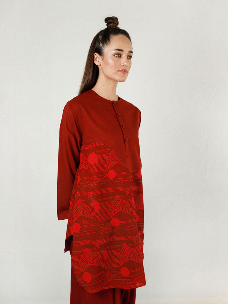 Cherry Red Moon Top TOPS Rias Jaipur   