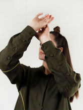 Load image into Gallery viewer, Movement Olive Overlay Shirt JACKETS Rias Jaipur   
