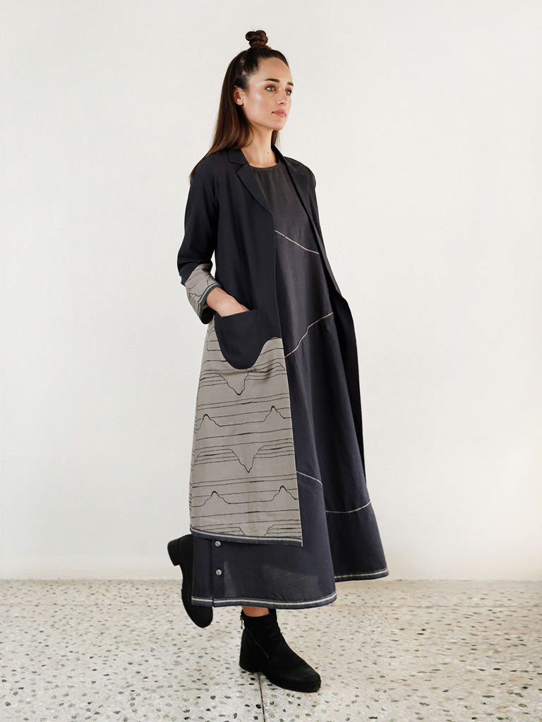 Relaxed Waves Jacket Maxi Co-Ord SETS Rias Jaipur   