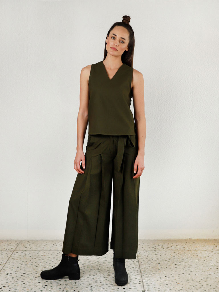 Solid Moon Olive Co-Ord SETS Rias Jaipur   