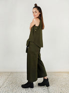 Solid Moon Olive Co-Ord SETS Rias Jaipur   