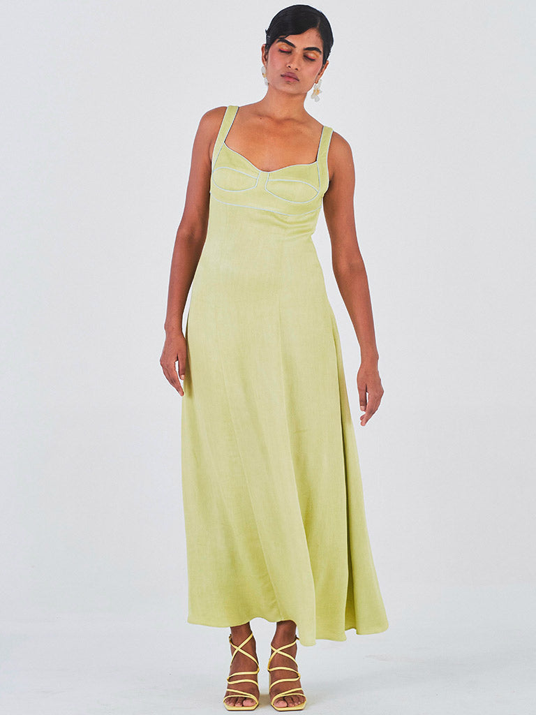Chandni Green Dress DRESSES Little Things Studio   