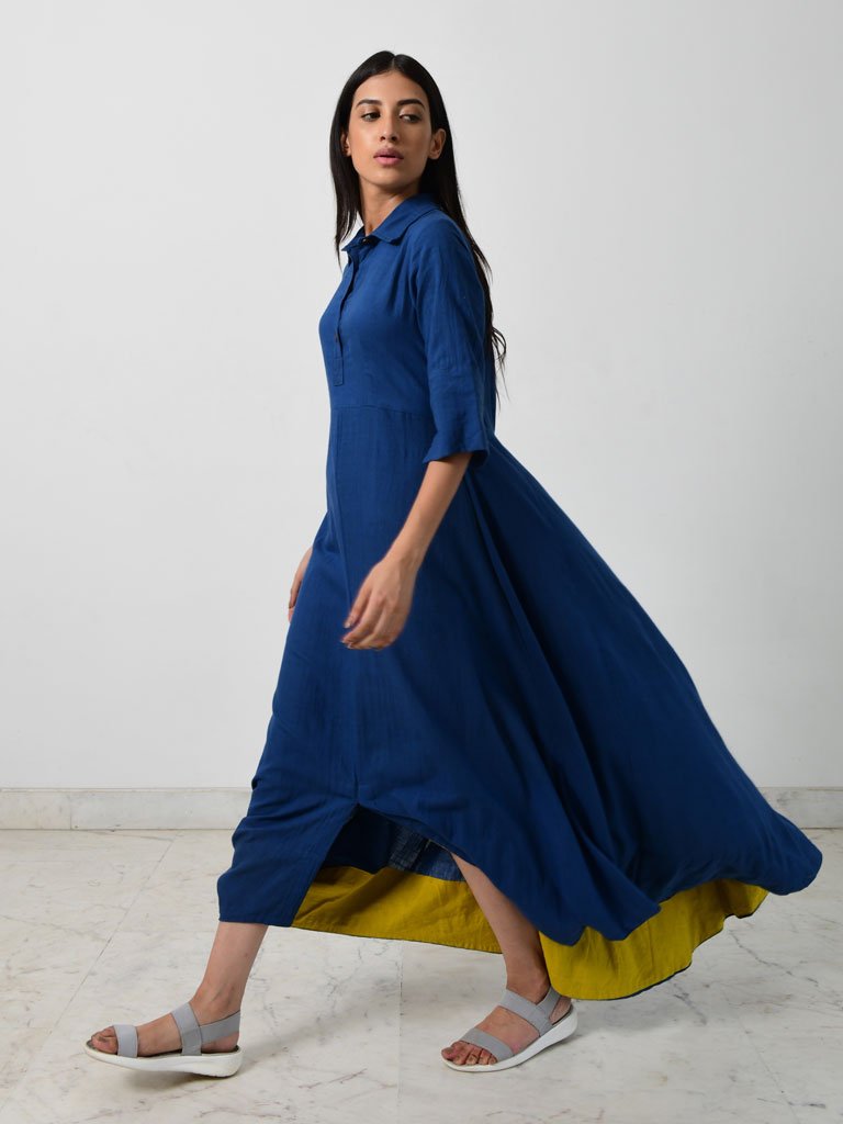 Blue Collar Jumpy DRESSES Rias Jaipur   