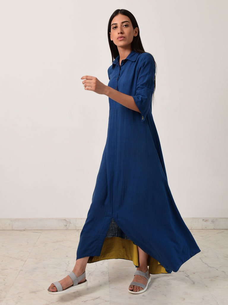 Blue Collar Jumpy DRESSES Rias Jaipur   