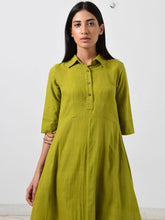 Load image into Gallery viewer, Green Collar Jumpy DRESSES Rias Jaipur   
