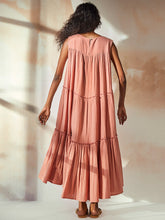 Load image into Gallery viewer, Peach DRESSES KHARA KAPAS   

